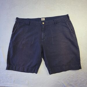 Faherty Brand Mens Blue Flat Front Cotton Shorts Size 40 Casual Chino